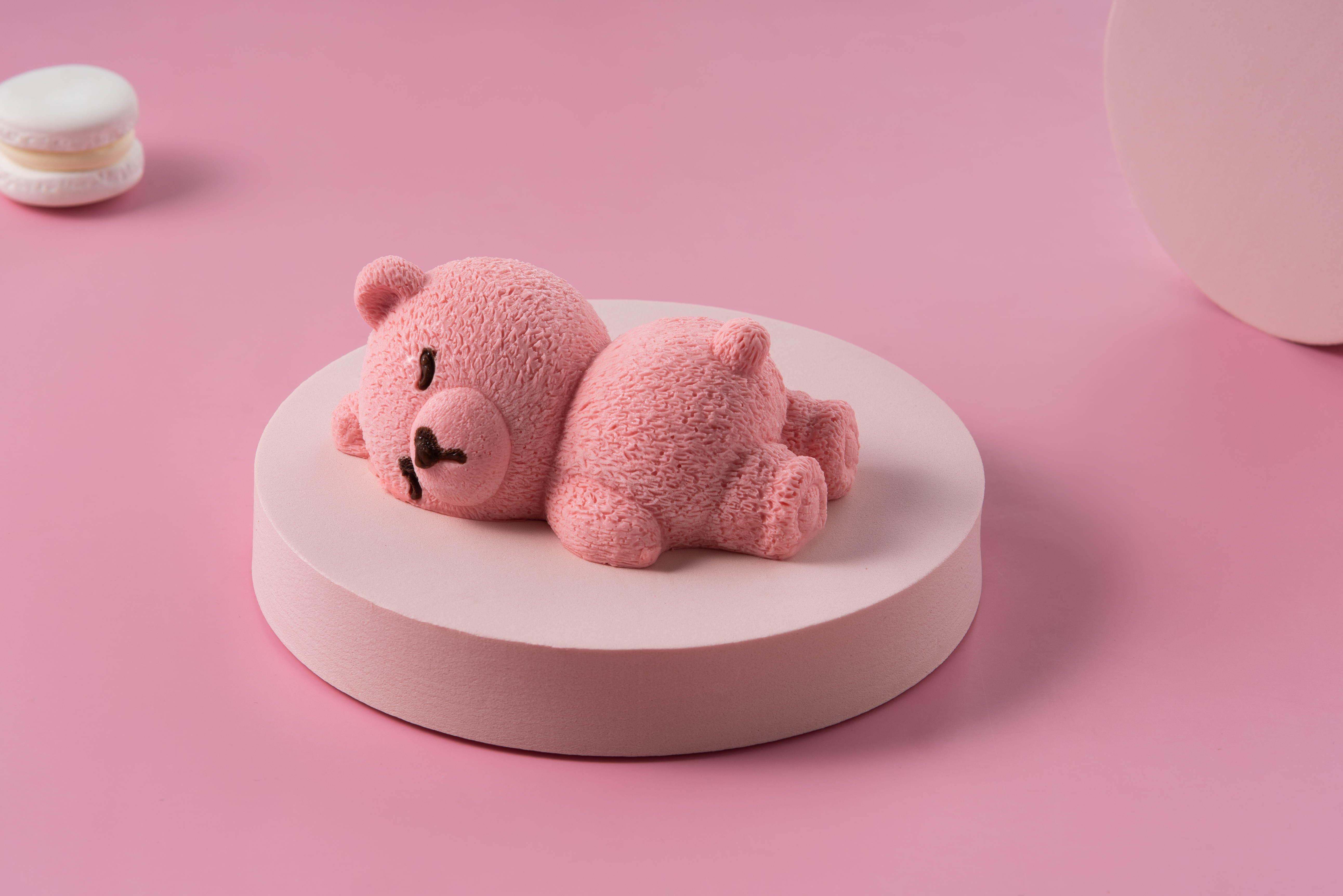 可爱小熊草莓慕斯蛋糕