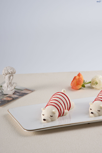 Jegesmedve alak&uacute; sajttorta