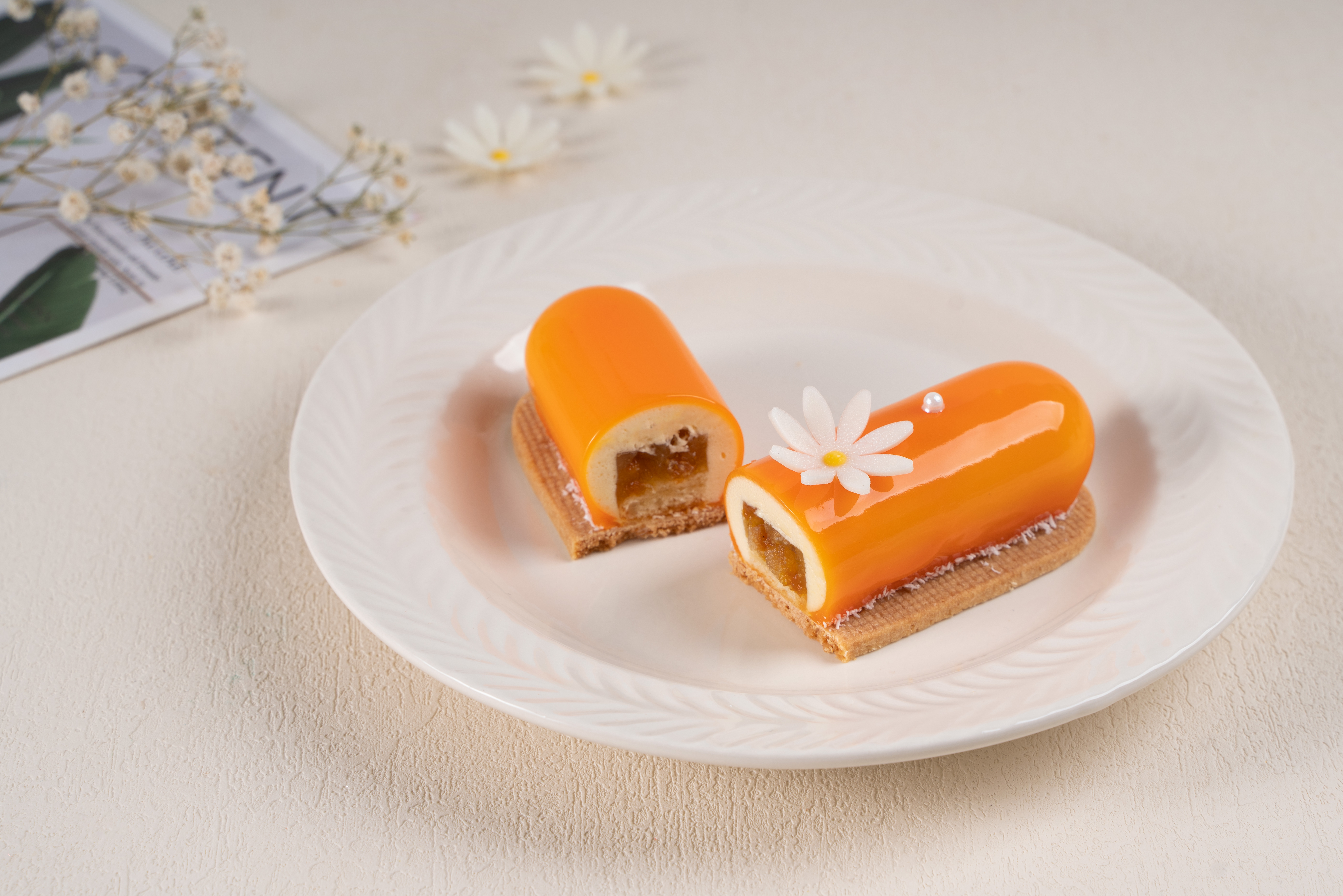 橙秋梓树慕斯蛋糕